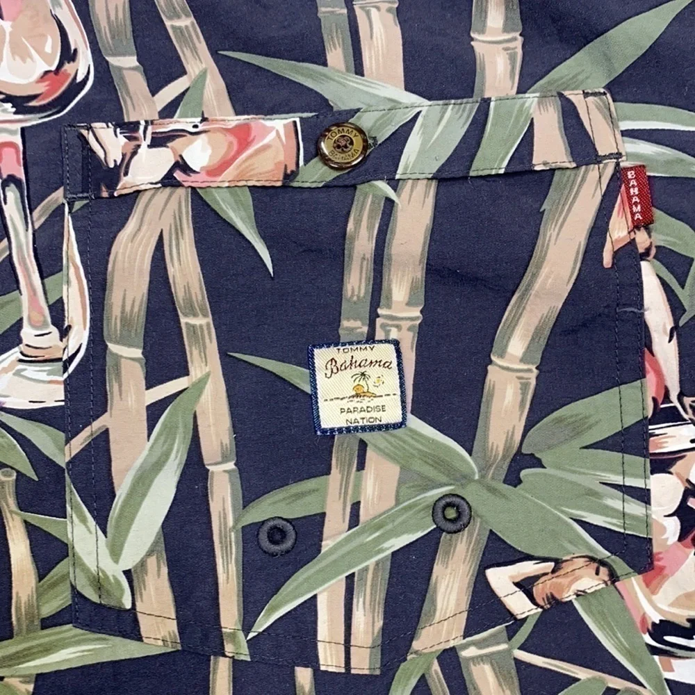 Vintage 90's Tommy Bahama Cocktail Lady Hawaiian Lined Swim Shorts Size Large